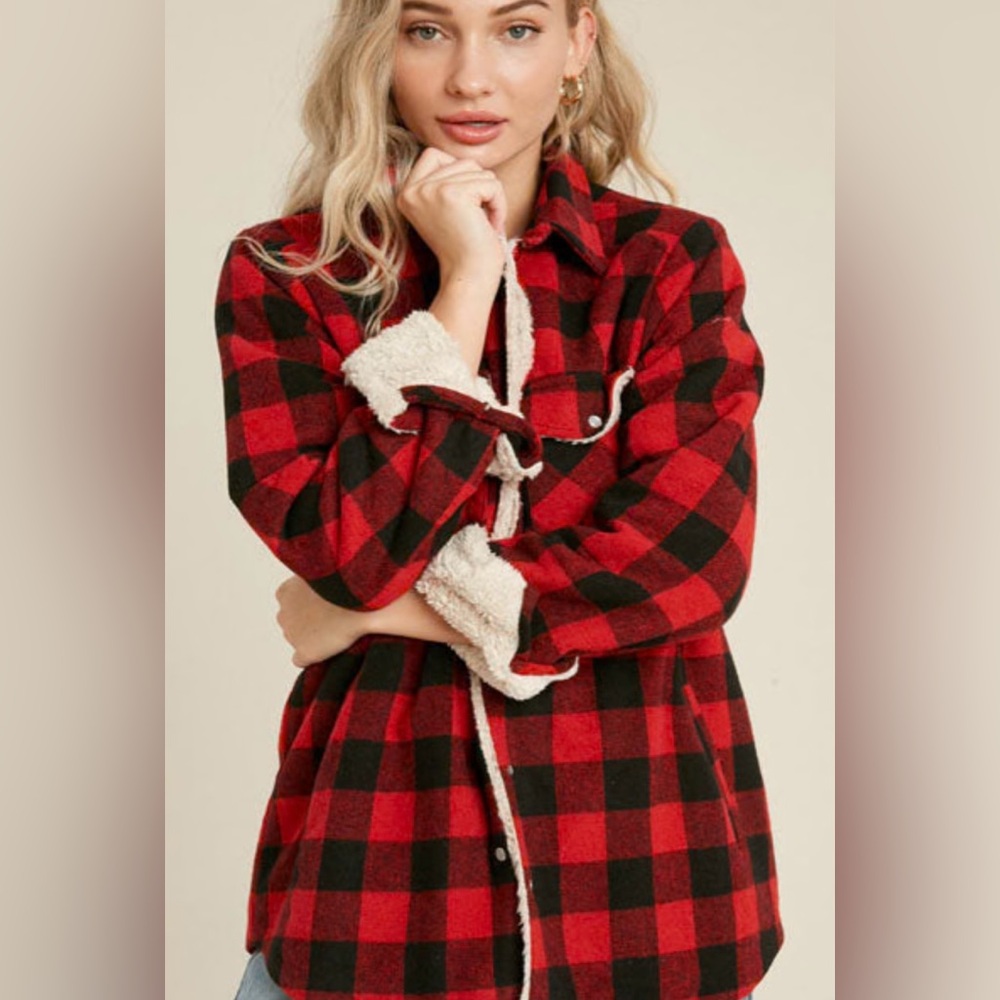 SHERPA lined Shacket ♥️ - Picture 4 of 8